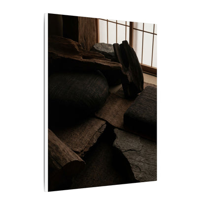 Dark Japandi Shadow Zen Canvas Art