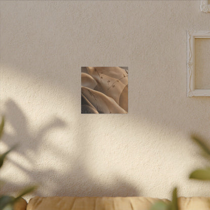 Japandi Silk Drape in Golden Hour | Japanese Pattern Canvas Art