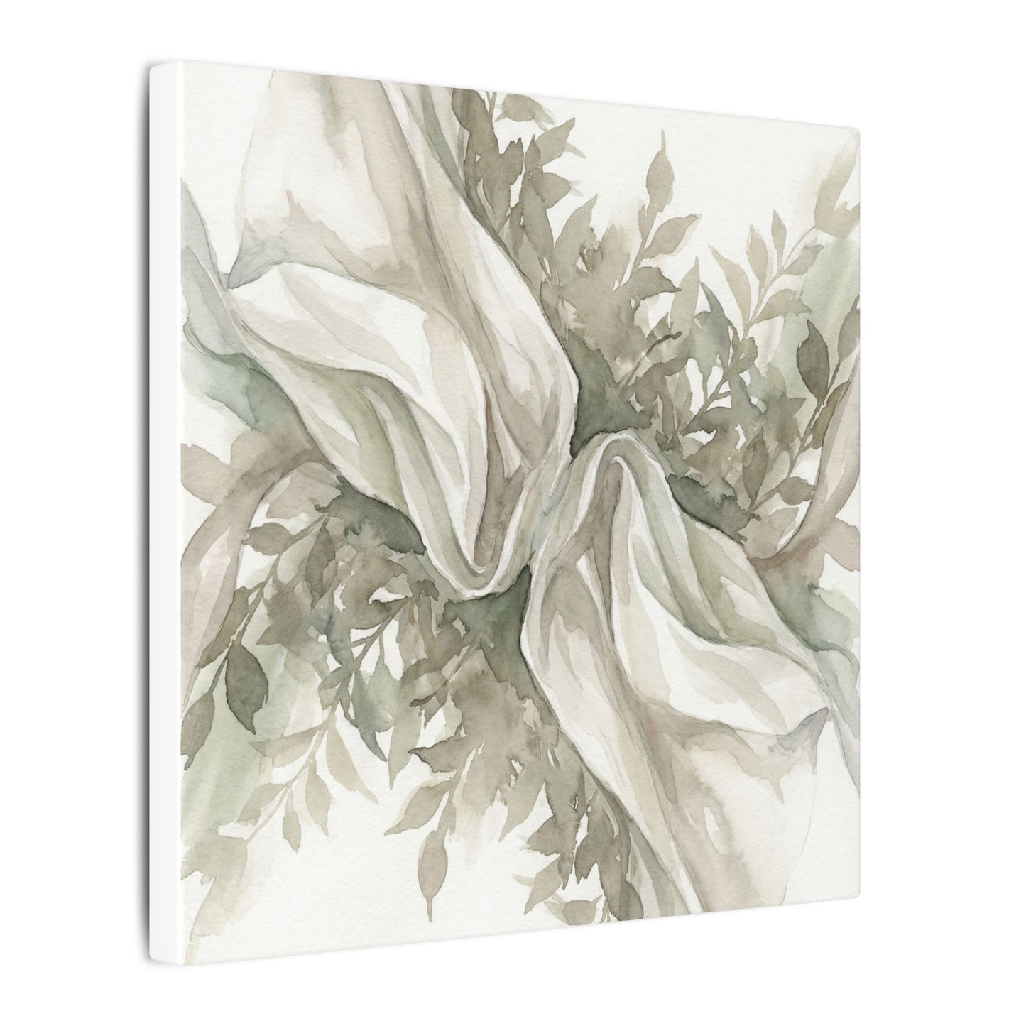 Summer Silk Drape Watercolor Canvas Art | Cozy Decor