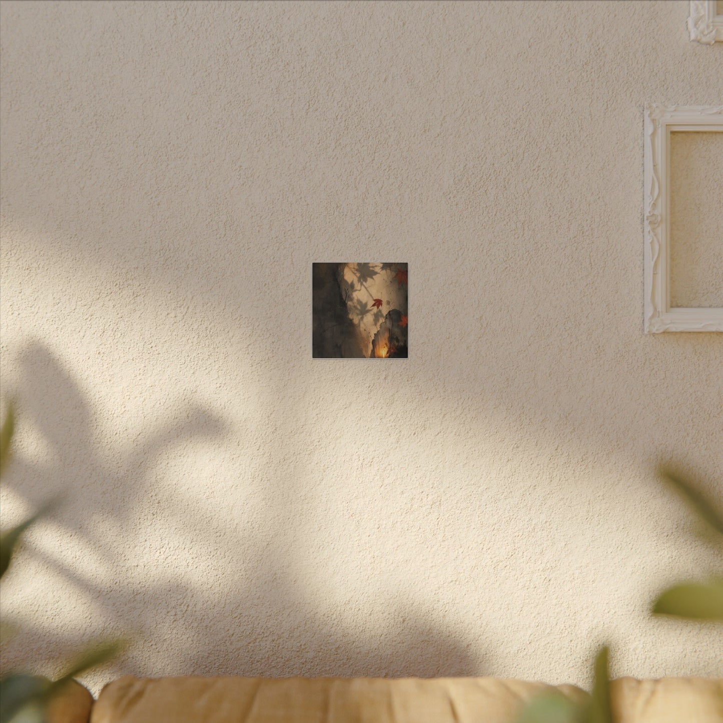 Shadow Play Texture Canvas Art | Neutral Japandi Art