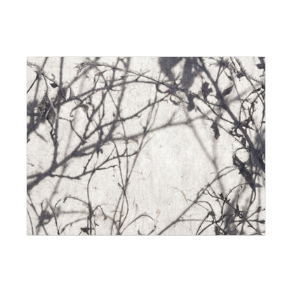 Winter Shadow Play Japanese Pattern Canvas Art | Elegant Decor