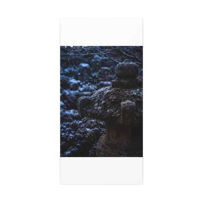 Moody Stone Lantern Canvas Art - Shadow Zen Dark Japandi