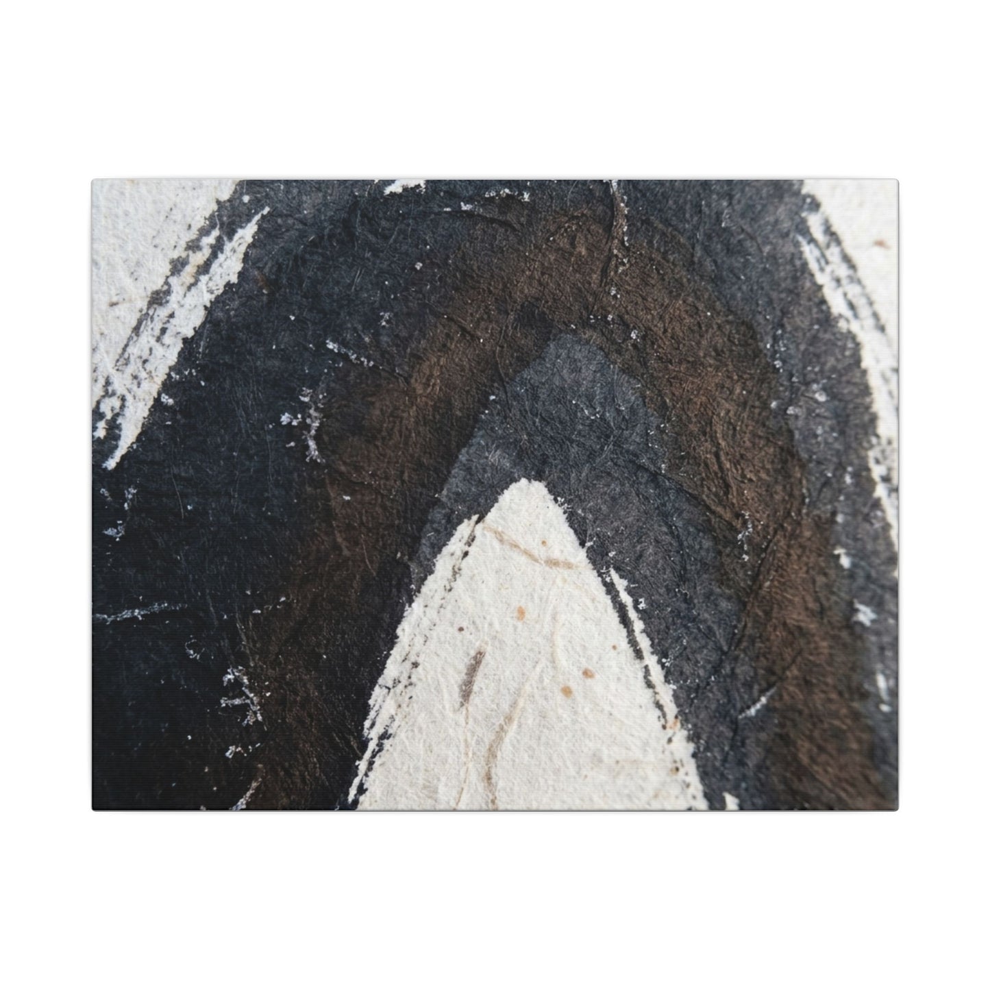 Moody Ink Brushstroke Canvas Art - Moody Minimal Dark Japandi