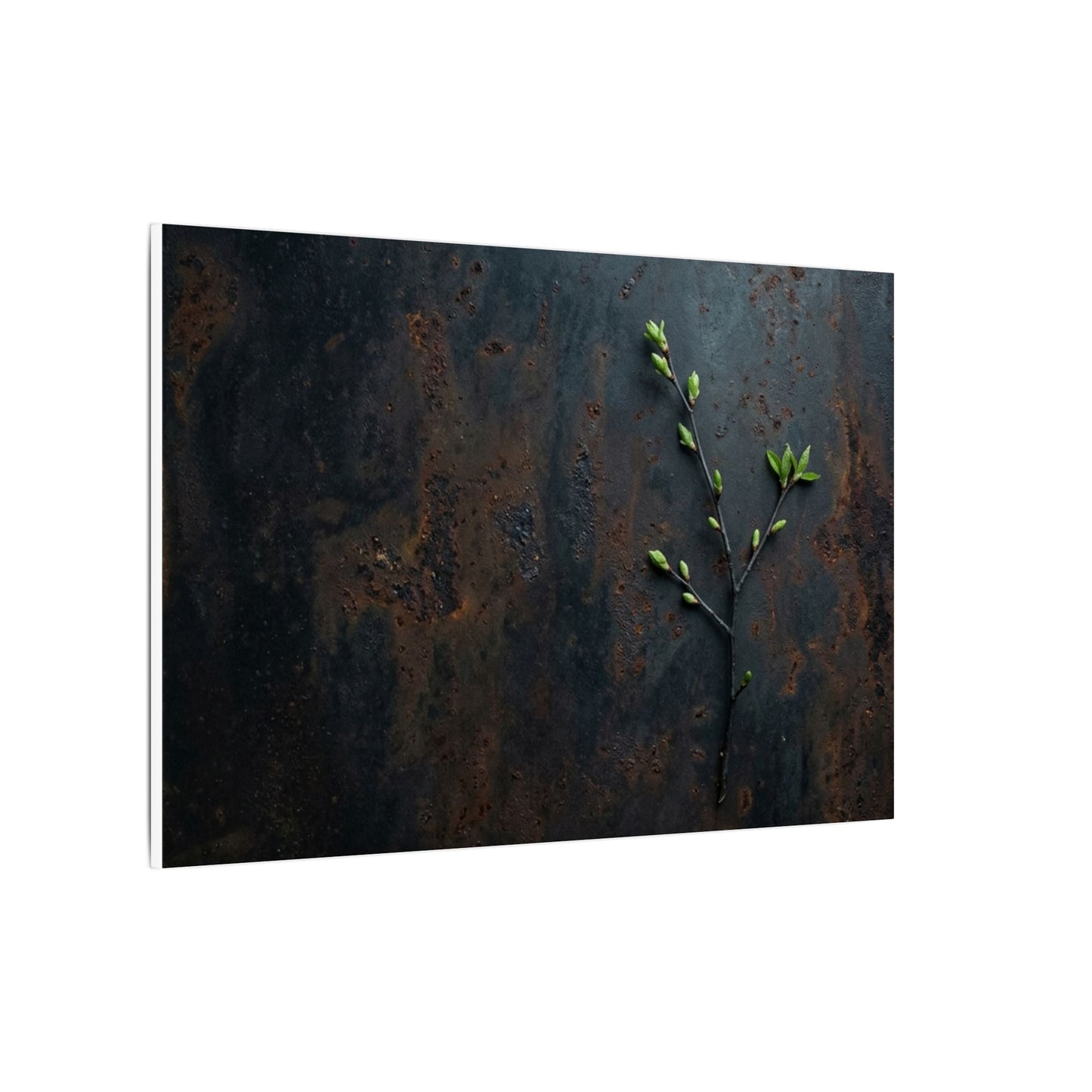 Rust Patina Moody Minimal Canvas Art | Moody Dark Japandi Art