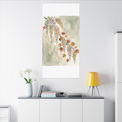 Ma Wisteria Canvas Art - Japandi Watercolor