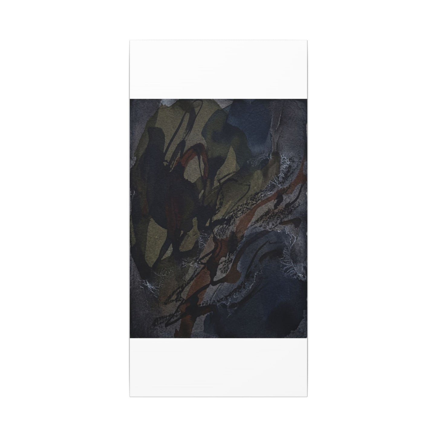 Shadow Play Winter Canvas Art | Dark Japandi Luxurious Design