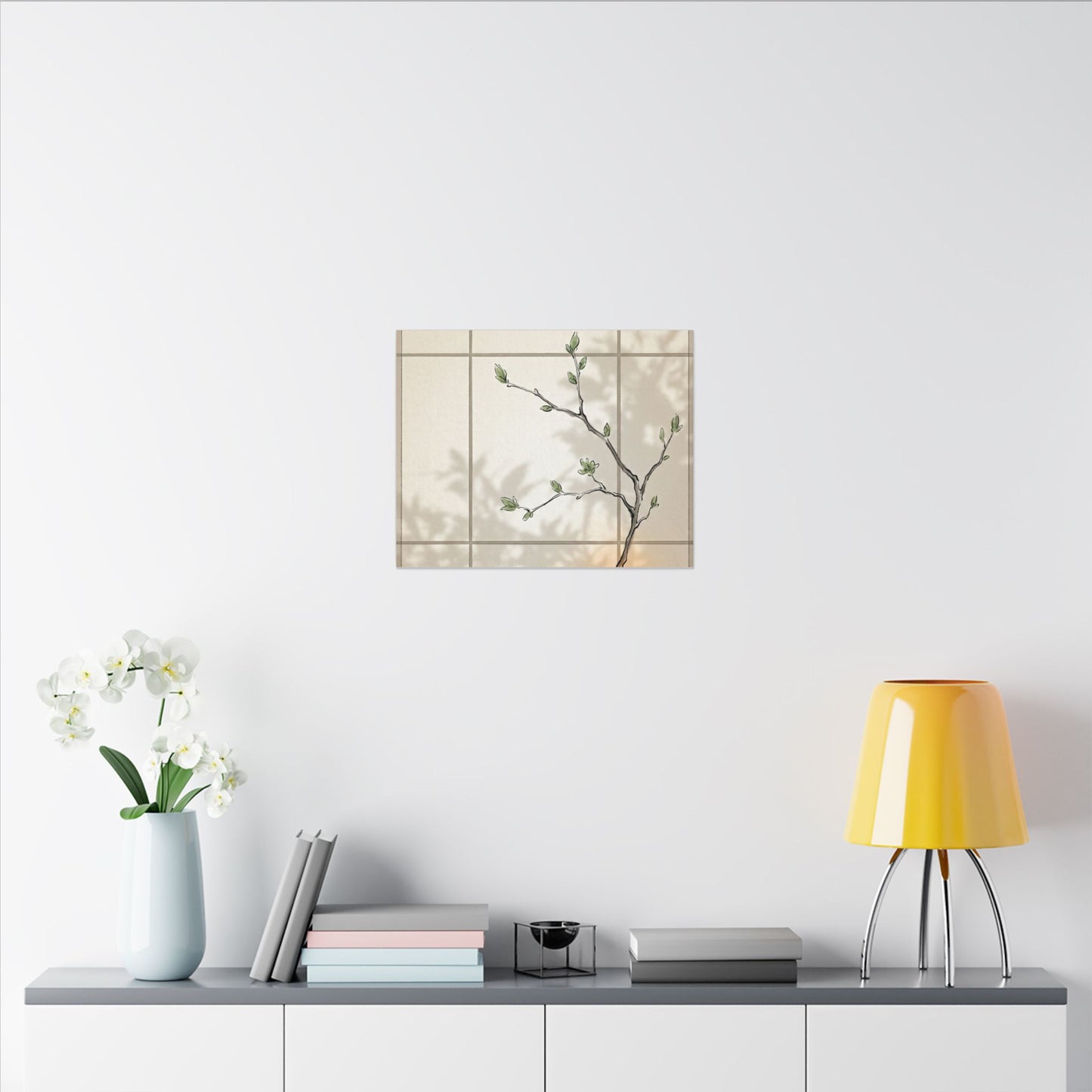 Shoji Screen Spring Canvas Art | Japandi Cozy Design
