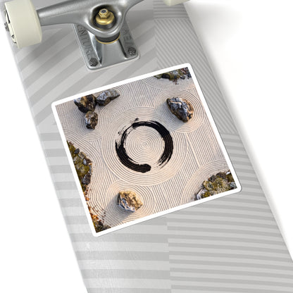 Rock Garden Enso Sticker | Calm Zen Art