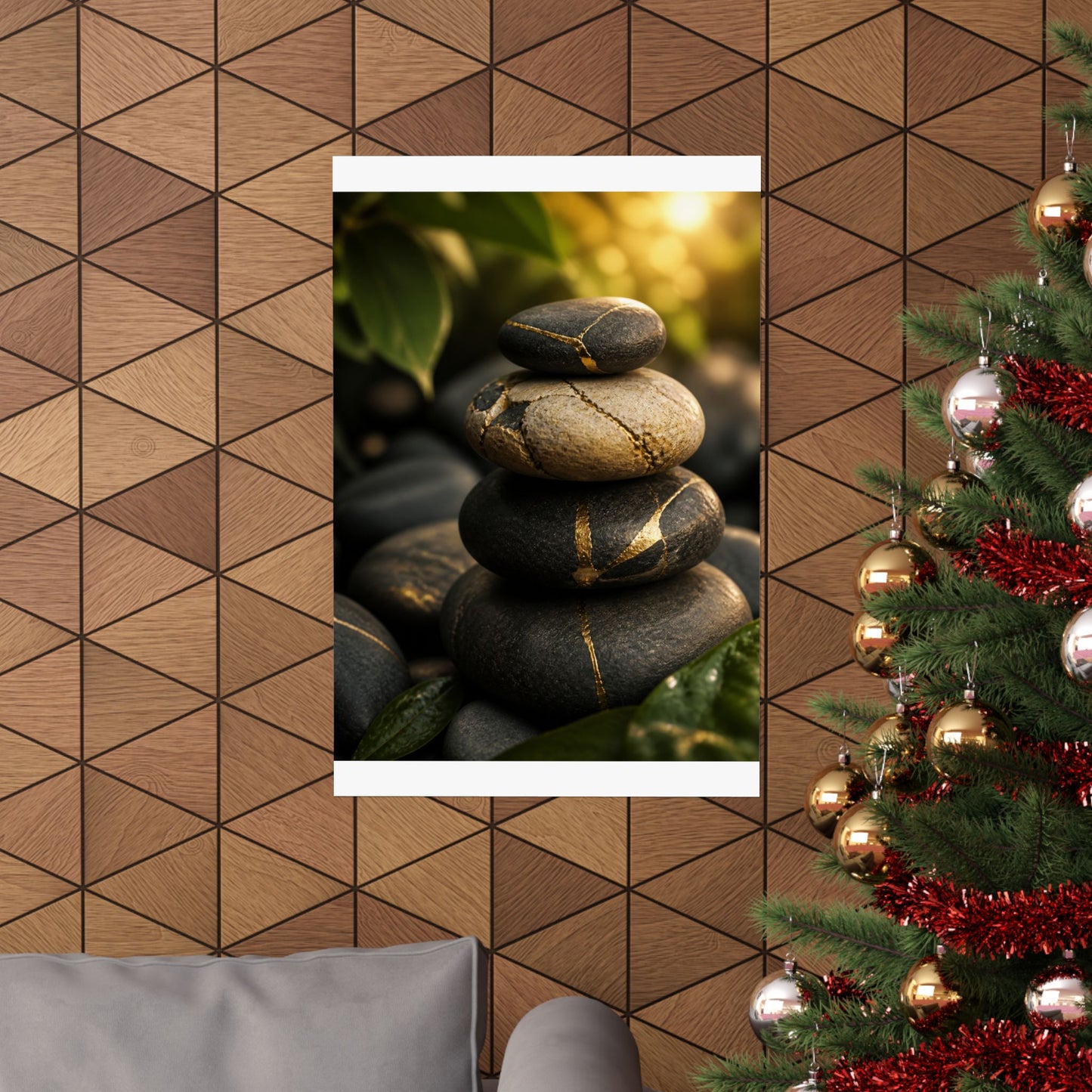 Summer River Stones Broken Beauty Wall Art Print | Beautiful Decor