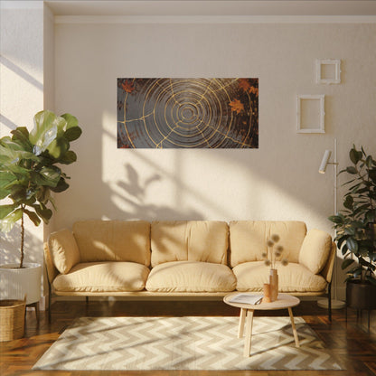 Artful Water Ripple Canvas Art - Gold Vein Kintsugi