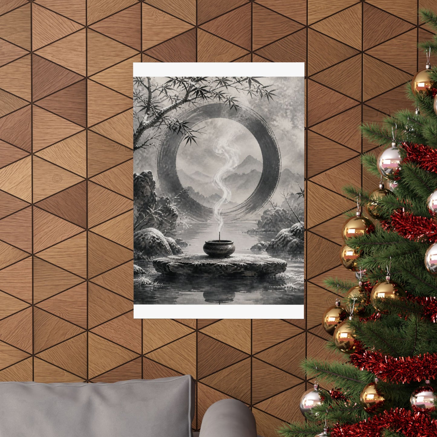 Dappled Incense Smoke Wall Art Print - Zen Seijaku