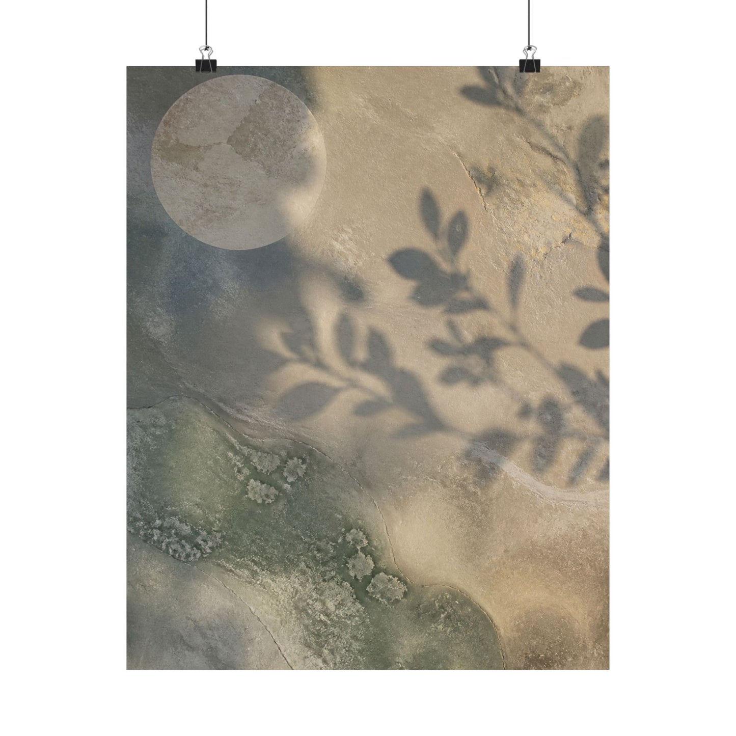 Winter Shadow Play Texture Wall Art Print | Cozy Decor