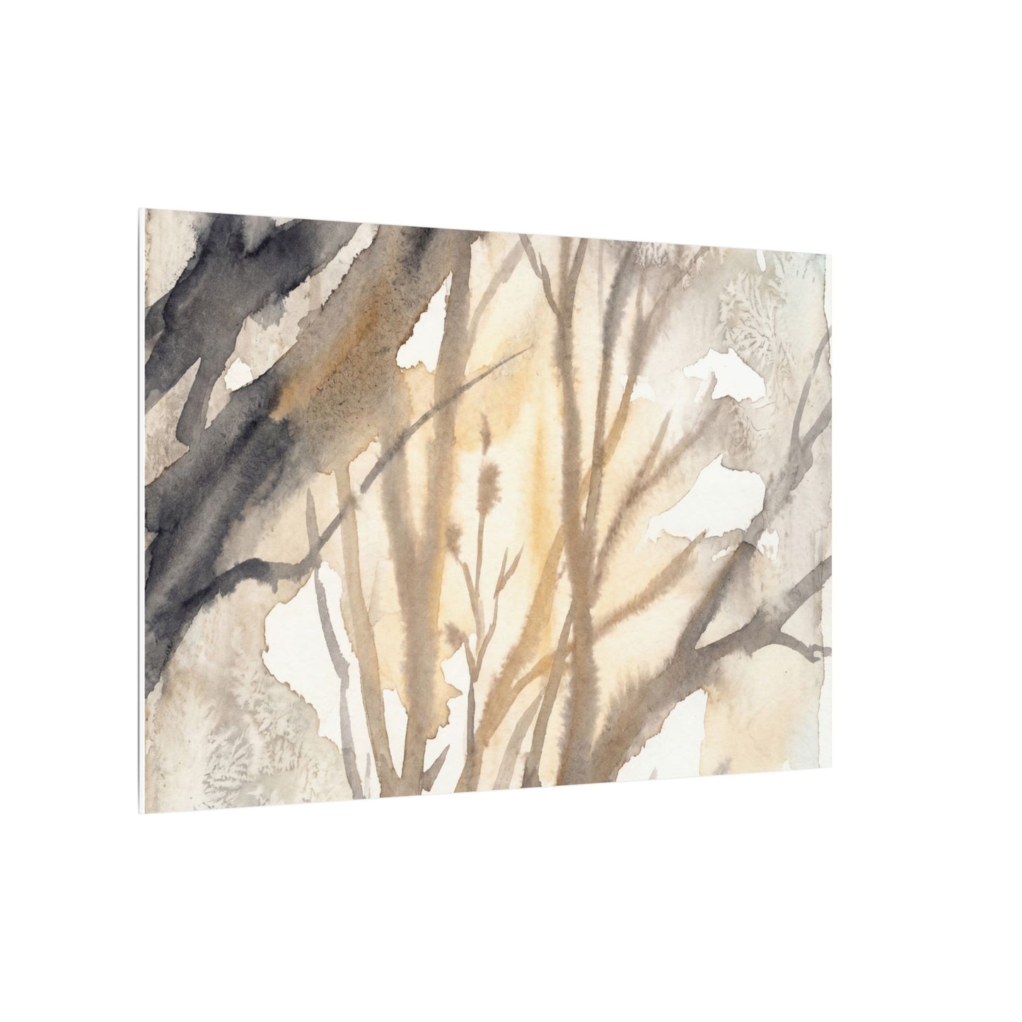 Ma Shadow Play Canvas Art - Japandi Watercolor