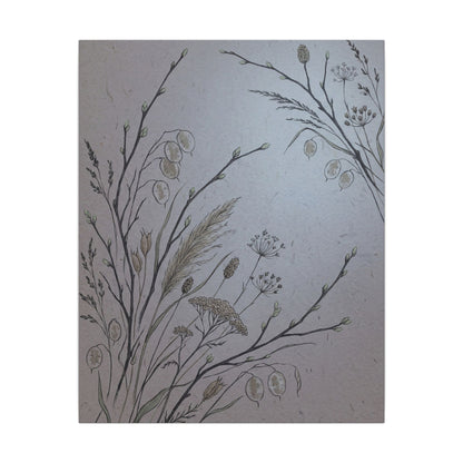 Spring Dried Flowers Japanese Pattern Canvas Art | Cozy Decor