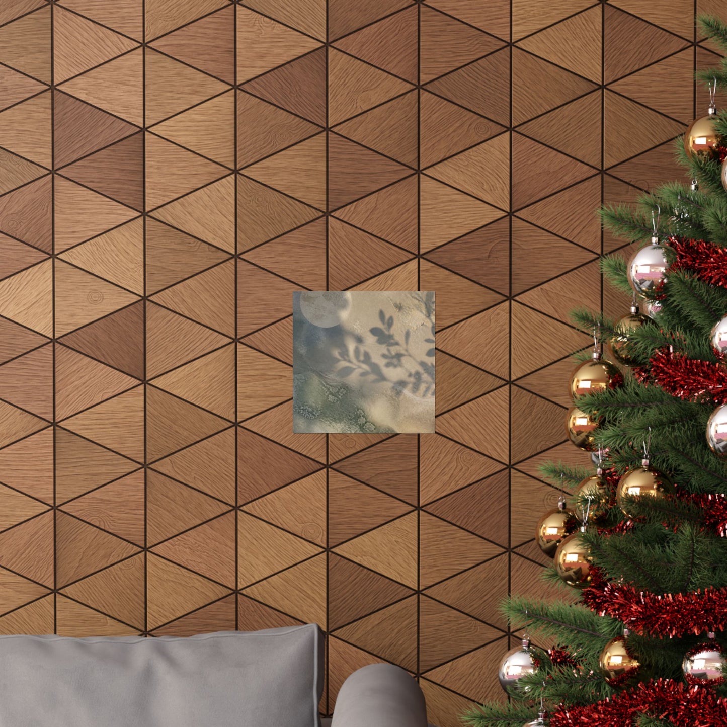 Winter Shadow Play Texture Wall Art Print | Cozy Decor