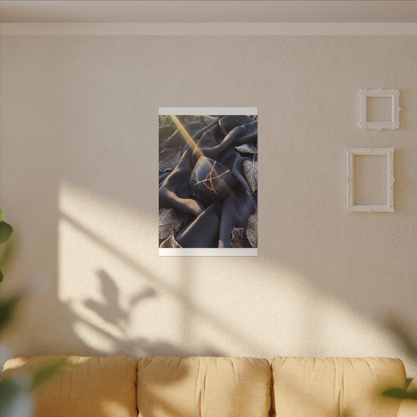 Winter Silk Drape Gold Repair Canvas Art | Artful Decor