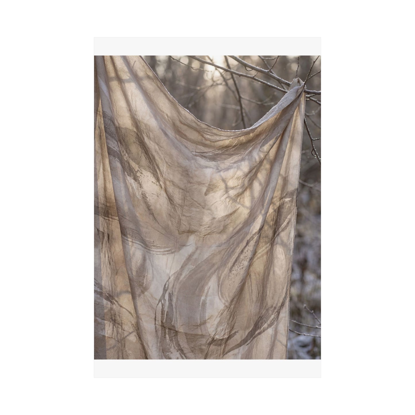 Dappled Silk Drape Wall Art Print - Japandi Ma