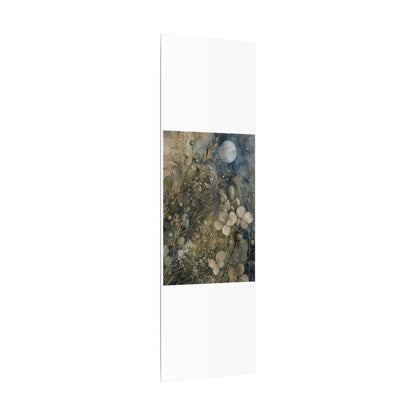 Japandi Dried Flowers in Moonlight | Watercolor Canvas Art