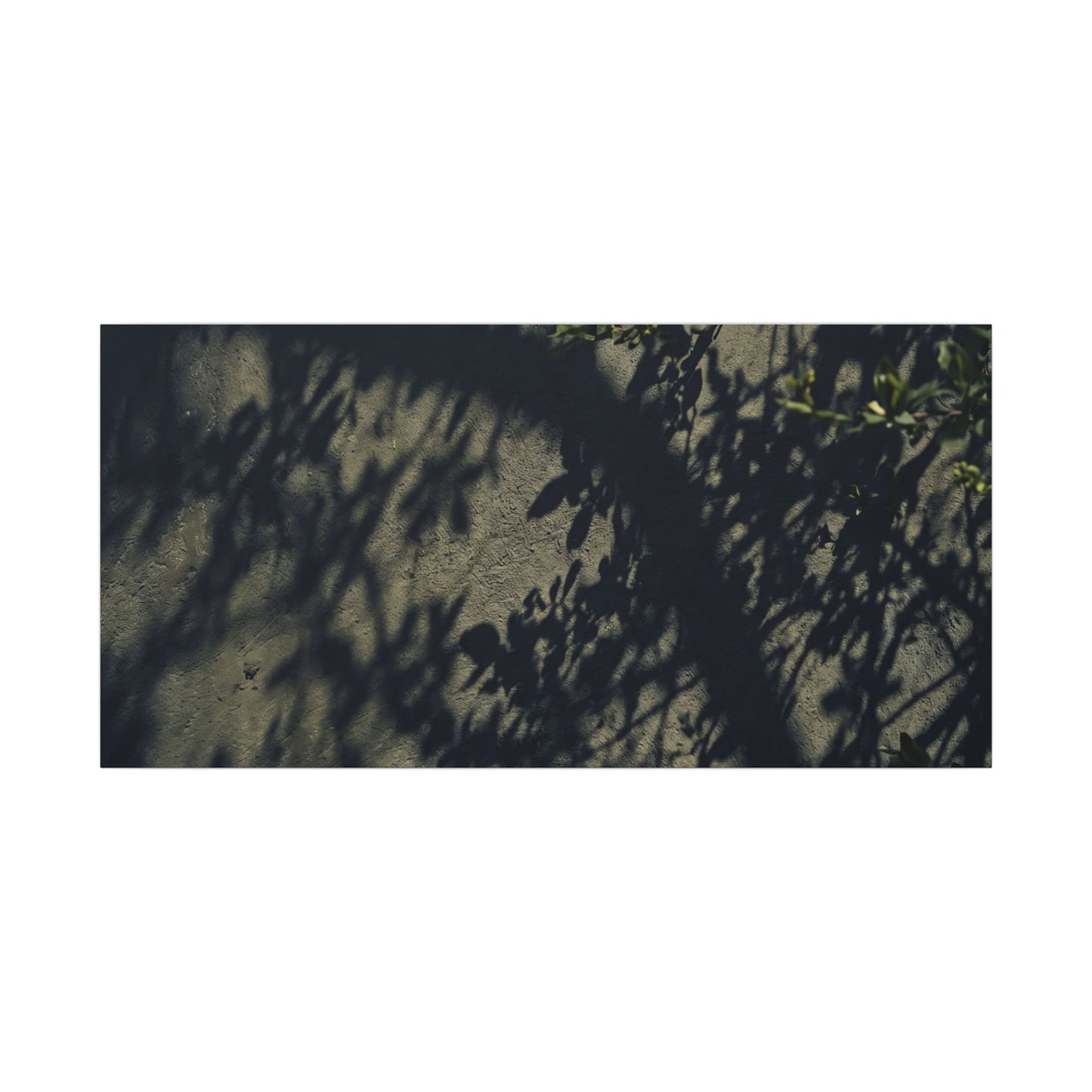 Atmospheric Shadow Play Canvas Art - Moody Minimal Dark Japandi