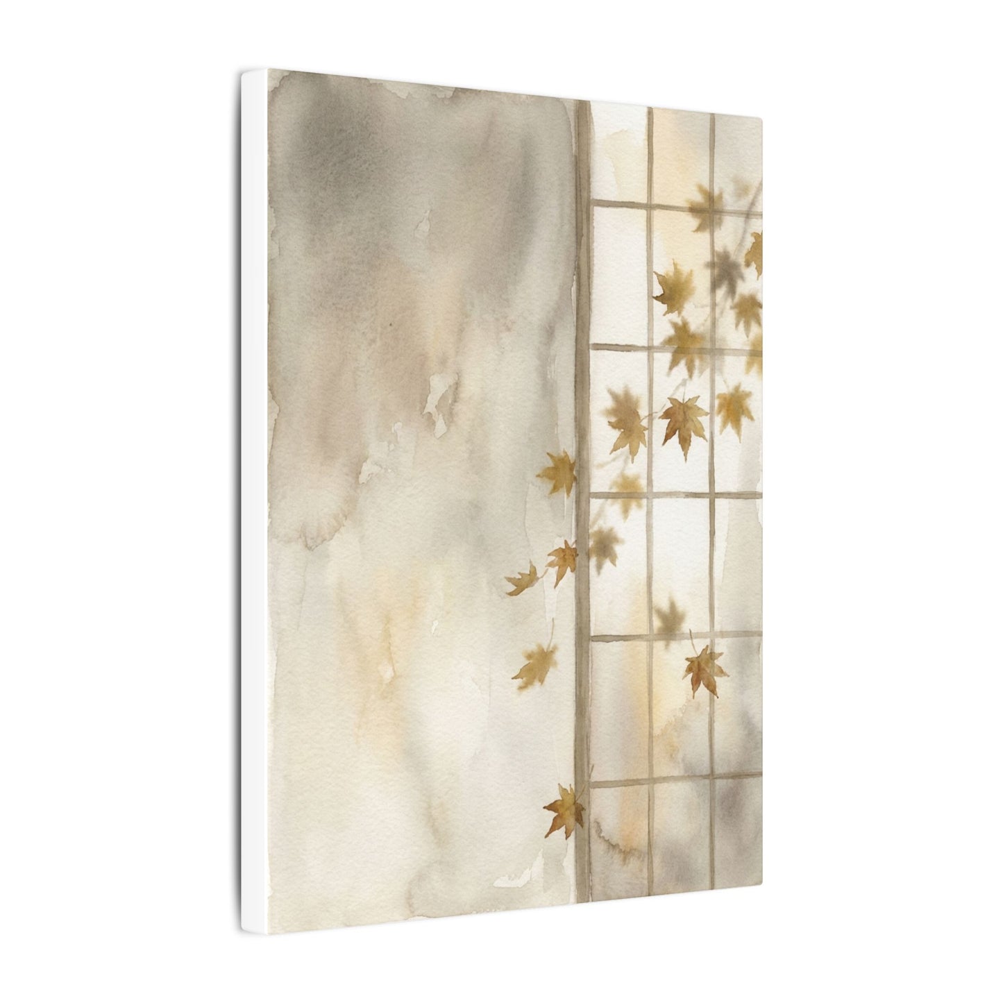 Warm Shoji Screen Canvas Art - Watercolor Japandi