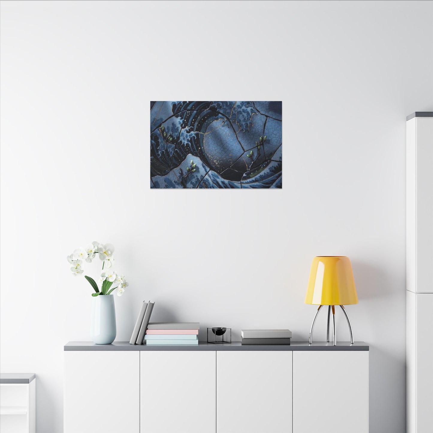 Ocean Wave Spring Canvas Art | Kintsugi Artful Design