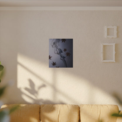 Dark Japandi Incense Smoke in Dawn | Moody Minimal Canvas Art