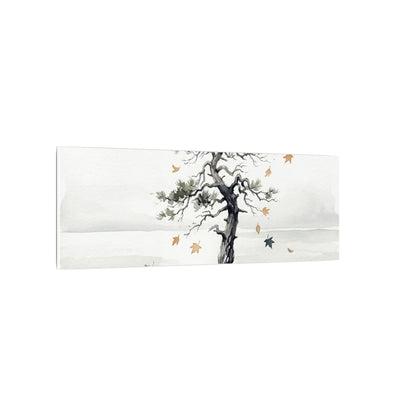 Japandi Pine Tree in Overcast | Watercolor Canvas Art