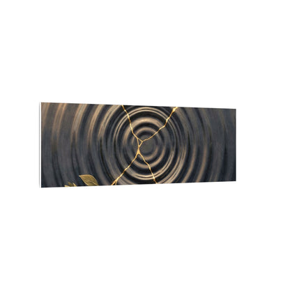 Kanso Water Ripple Canvas Art - Kintsugi Gold Vein