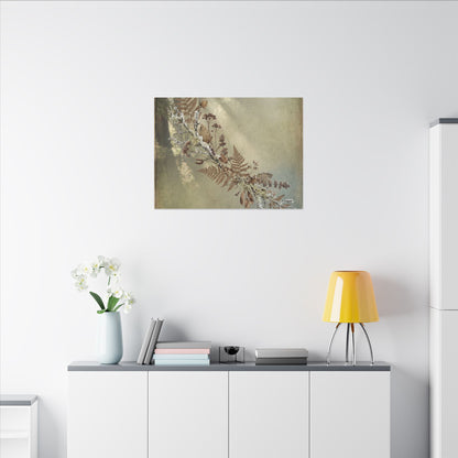 Winter Dried Flowers Forest Whimsy Canvas Art | Earthy Decor