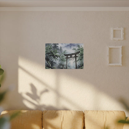 Moonlight Torii Gate Canvas Art - Zen Fukinsei