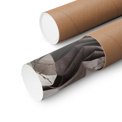 Paper Fold Texture Wall Art Print | Earthy Japandi Art