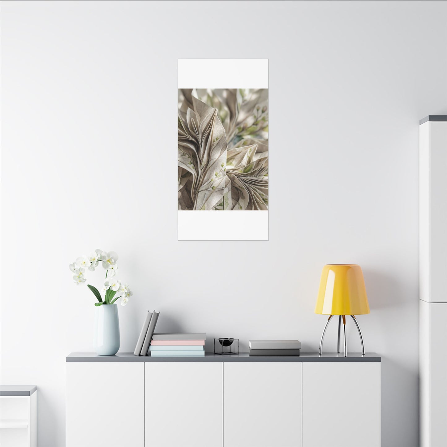 Fukinsei Paper Fold Canvas Art - Japandi Watercolor