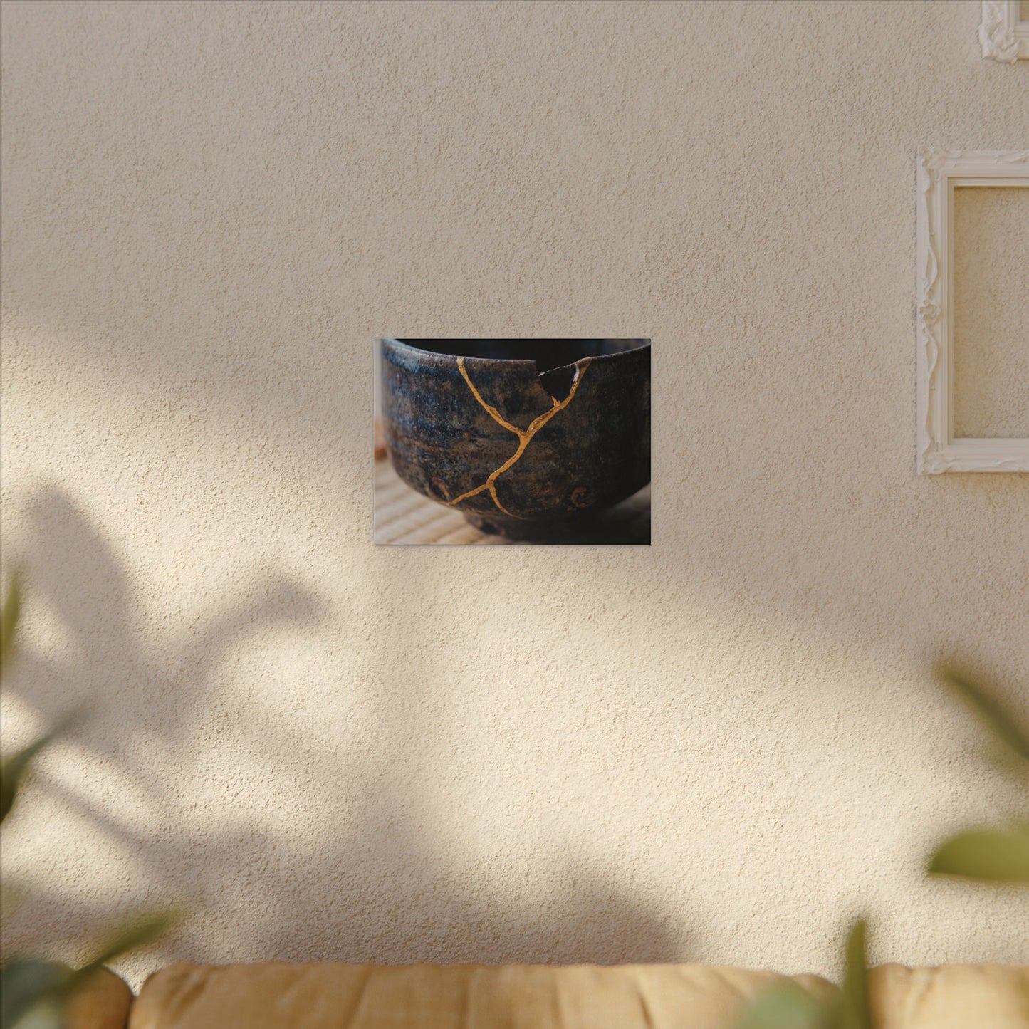 Tea Ceremony Autumn Canvas Art | Kintsugi Healing Design