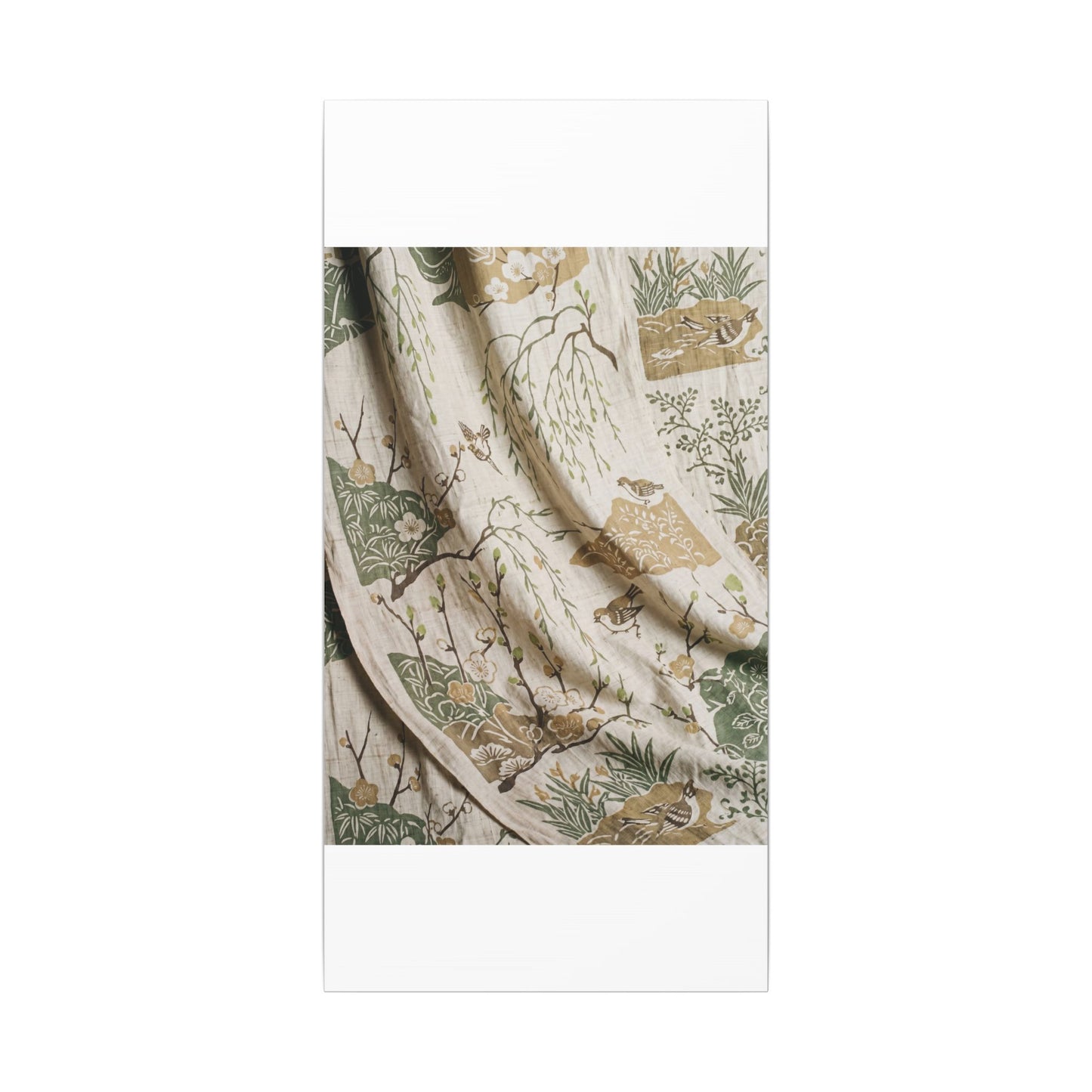 Silk Drape Canvas Art | Spring Japandi Japanese Pattern Art