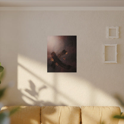 Moody Ink Brushstroke Canvas Art - Moody Minimal Dark Japandi