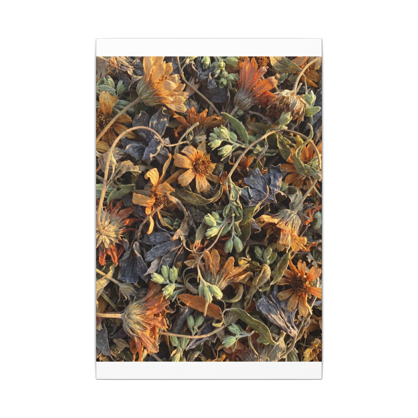 Spring Dried Flowers Japanese Pattern Canvas Art | Warm Decor
