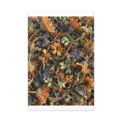 Spring Dried Flowers Japanese Pattern Canvas Art | Warm Decor
