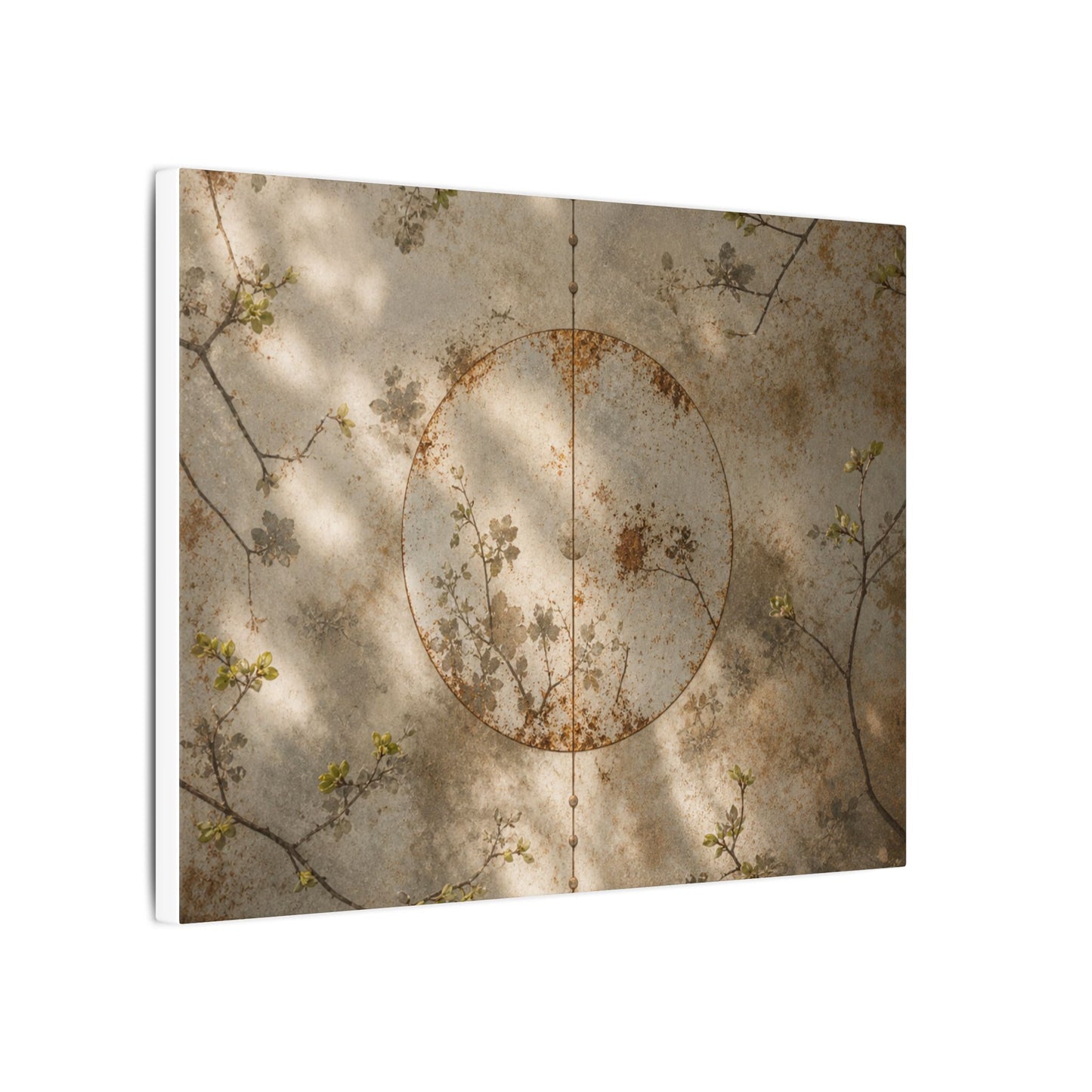 Japandi Rust Patina in Dappled | Japanese Pattern Canvas Art