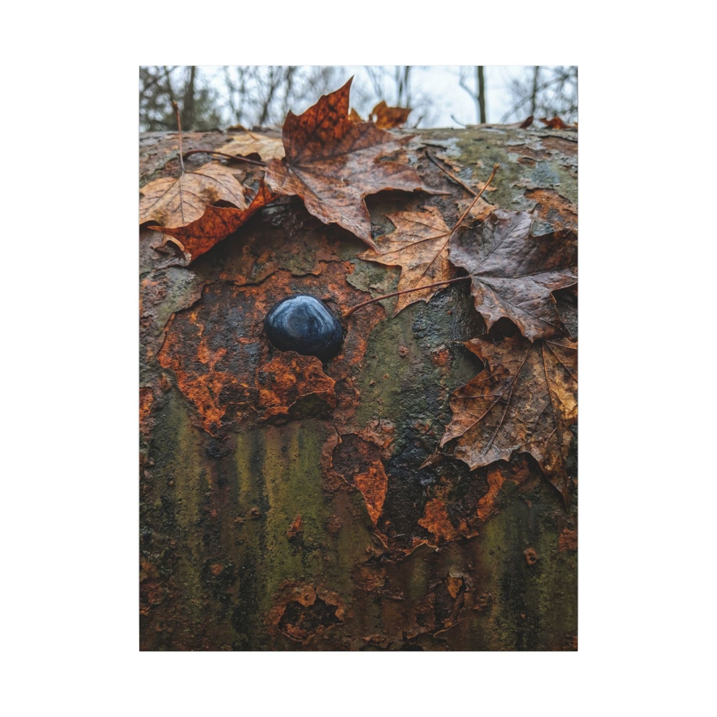 Datsuzoku Rust Patina Canvas Art - Dark Japandi Moody Minimal