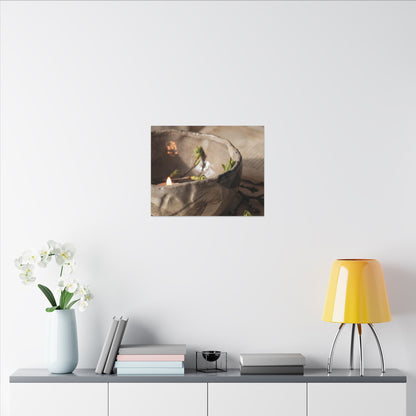 Candlelight Ceramic Bowl Canvas Art - Japandi Ma