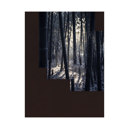 Ma Bamboo Grove Wall Art Print - Dark Japandi Moody Minimal