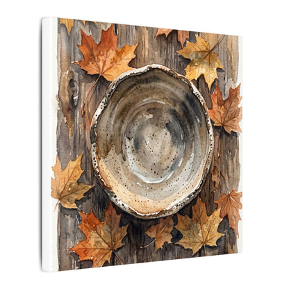 Ma Ceramic Bowl Canvas Art - Japandi Watercolor