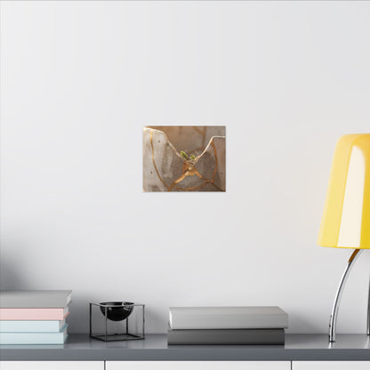 Golden Hour Broken Pottery Canvas Art - Japandi Kanso