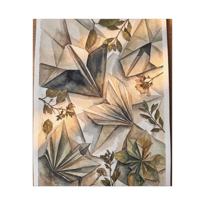 Golden Hour Paper Fold Canvas Art - Japandi Seijaku