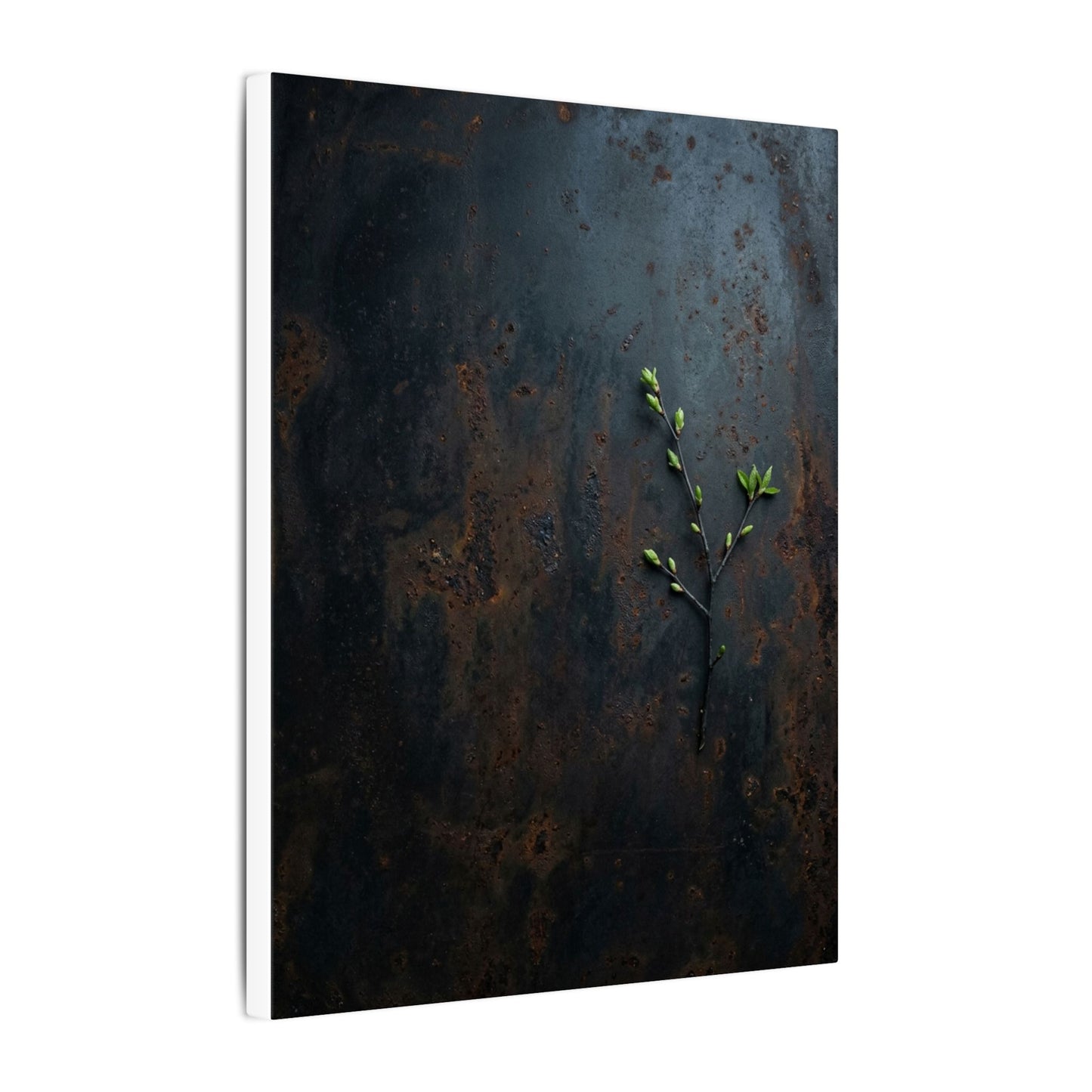 Rust Patina Moody Minimal Canvas Art | Moody Dark Japandi Art