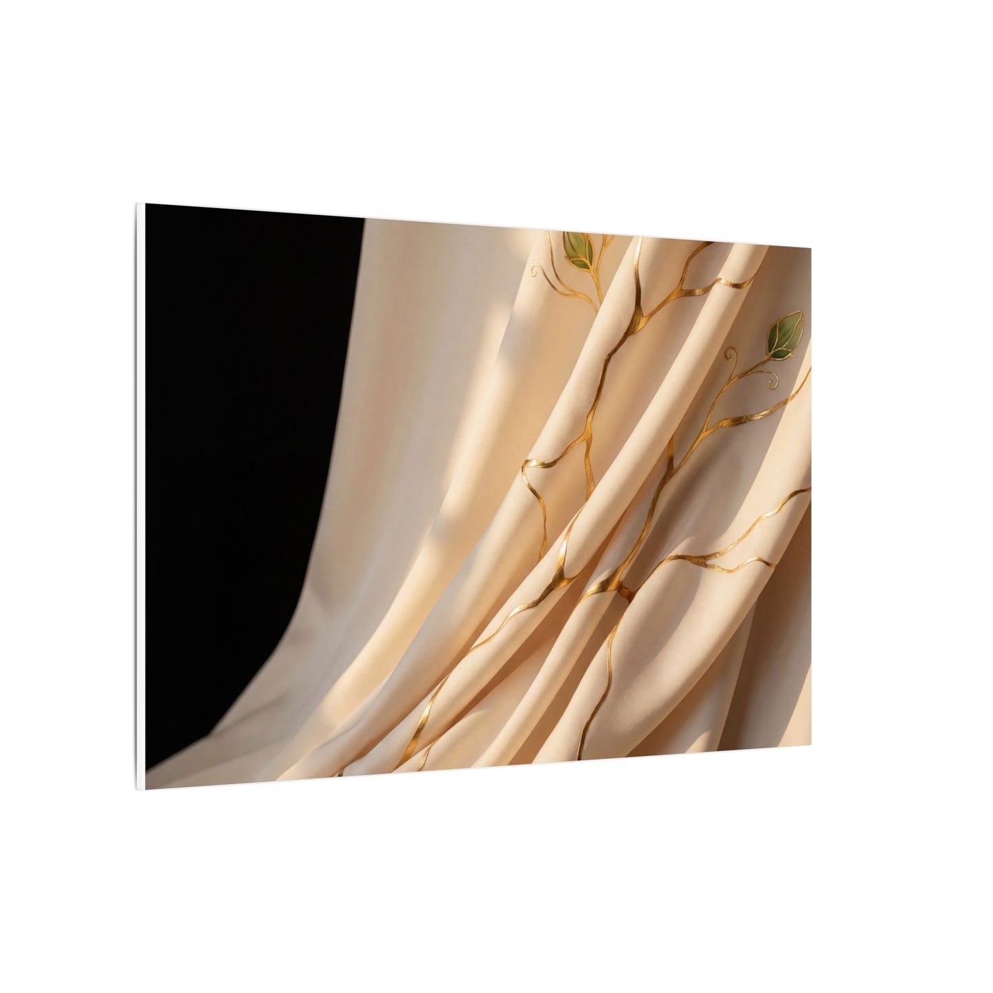 Golden Hour Silk Drape Canvas Art - Kintsugi Fukinsei