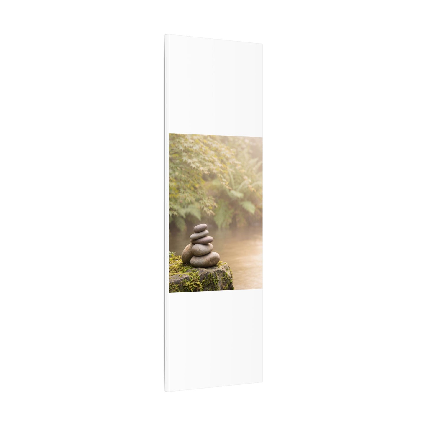 Cozy River Stones Canvas Art - Japanese Pattern Japandi
