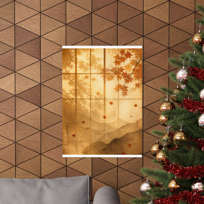 Shoji Screen Wall Art Print | Autumn Japandi Texture Art