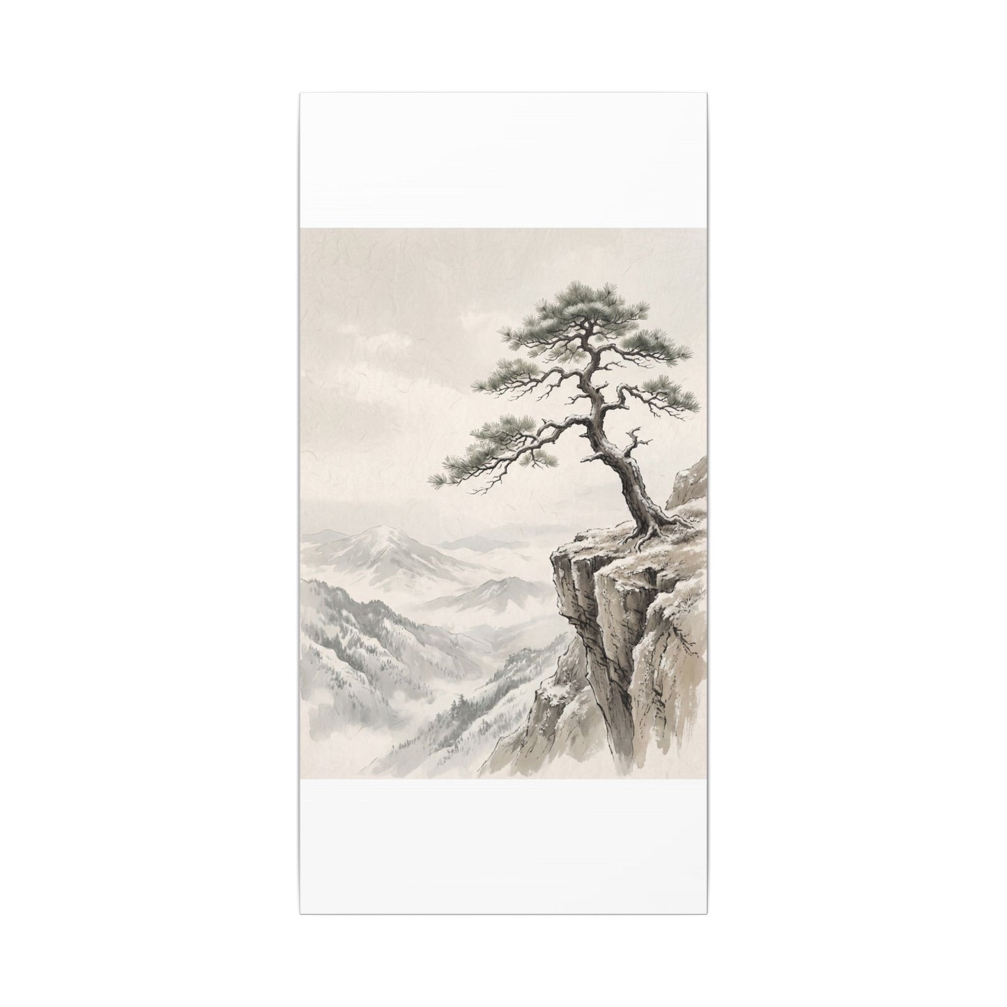 Seijaku Pine Tree Canvas Art - Japandi Japanese Pattern