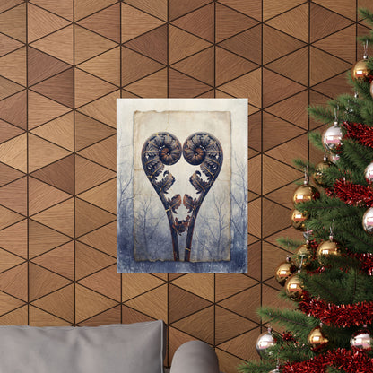 Overcast Fern Unfurling Wall Art Print - Kintsugi Kanso